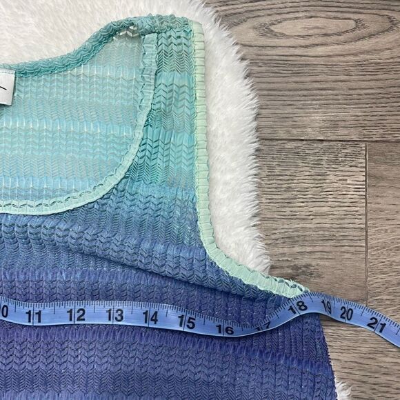 Turquoise Blue Swimsuit Cover Up Jordan Taylor High Low Small - Medium Stretchy - Picture 7 of 8